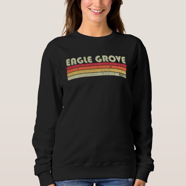 Eagle Grove Ia Iowa Funny City Home Roots Retro 7 T Shirt (Framsida)