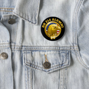 Eagle Guld Emblem USA flagga DD 214 Alumni Brooc Knapp