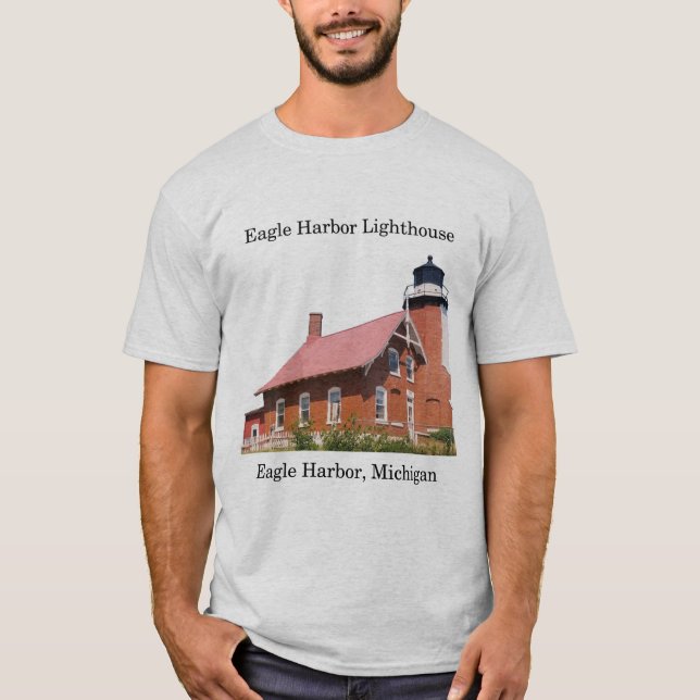 Eagle Harbor Lighthouse-ljus skjorta T Shirt (Framsida)