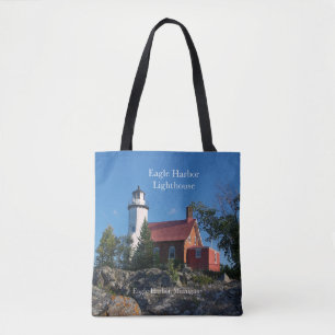 Eagle Harbour Lighthouse över hela väskan Tygkasse