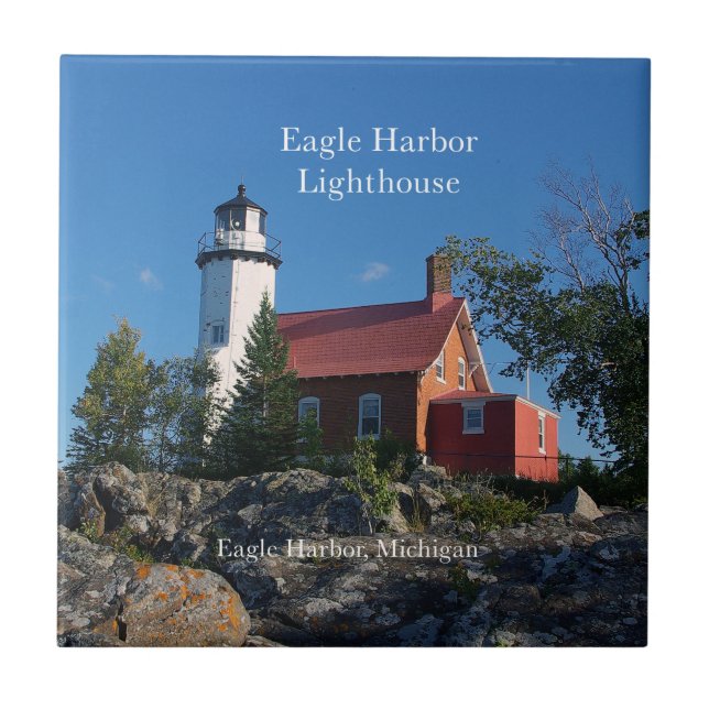 Eagle Harbour Lighthouse-panel Kakelplatta (Framsidan)