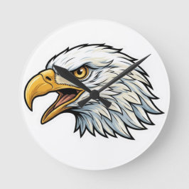Eagle head clock rund klocka