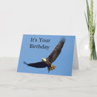 Eagle In Flight Birthday Greeting Card Kort