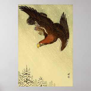 Eagle in Flight Ohara Koson 1933 Japansk art Poster