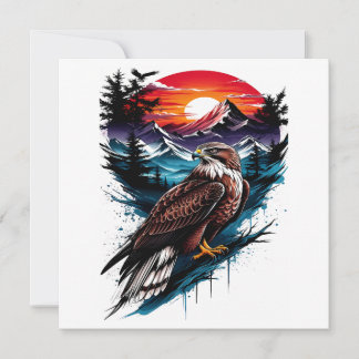 Eagle in the mountain julkort