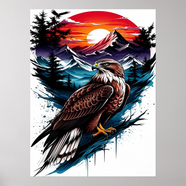 Eagle in the mountain poster (Framsidan)