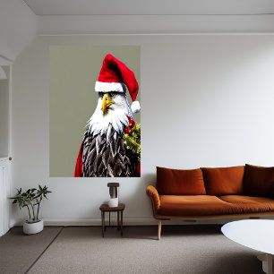 Eagle Jultomten AI Art Poster