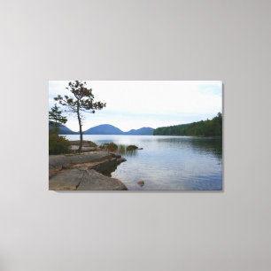 Eagle Lake vid Acadia National Park Canvastryck