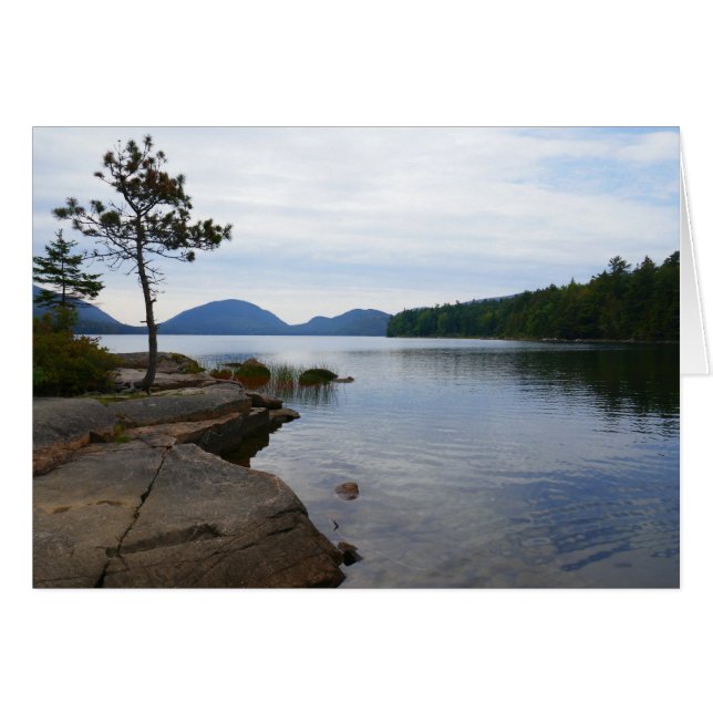 Eagle Lake vid Acadia National Park Hälsningskort (Framsidan Horizontal)