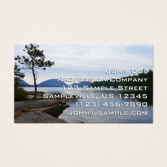 Eagle Lake vid Acadia National Park Visitkort (Framsidan)