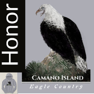 Eagle Land, anpassa stadstext Hoodie