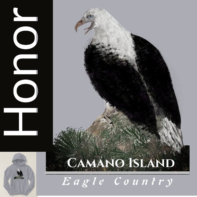 Eagle Land, anpassa stadstext Hoodie (Skapare uppladdad)
