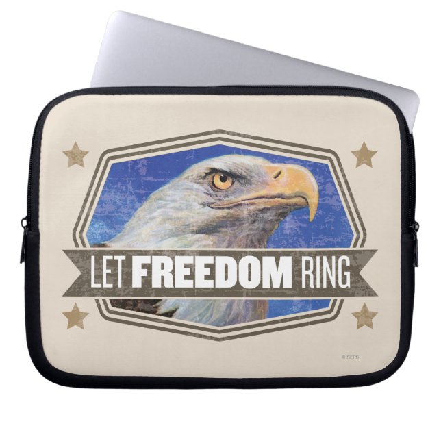 Eagle-Let Freedom Ring Laptop Sleeve (Framsidan)
