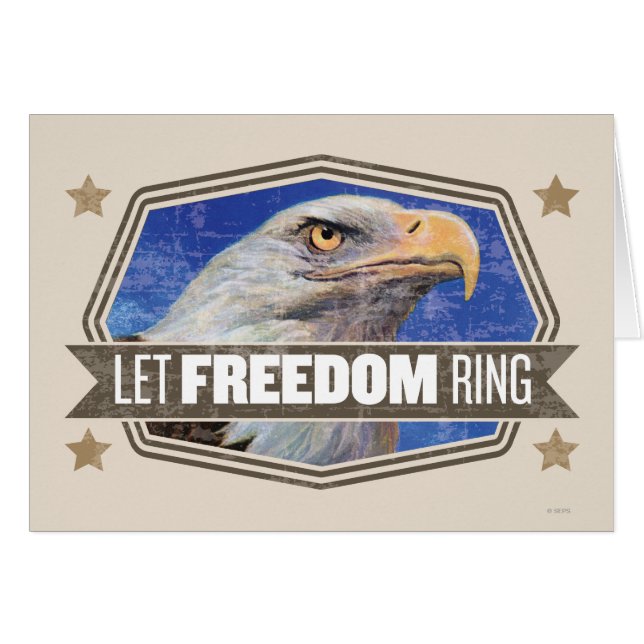 Eagle-Let Freedom Ring OBS Kort (Framsidan Horizontal)