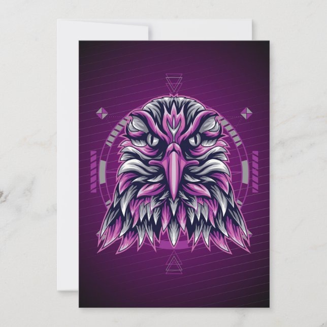 Eagle Lila Geometric Spara Datumet (Framsida)