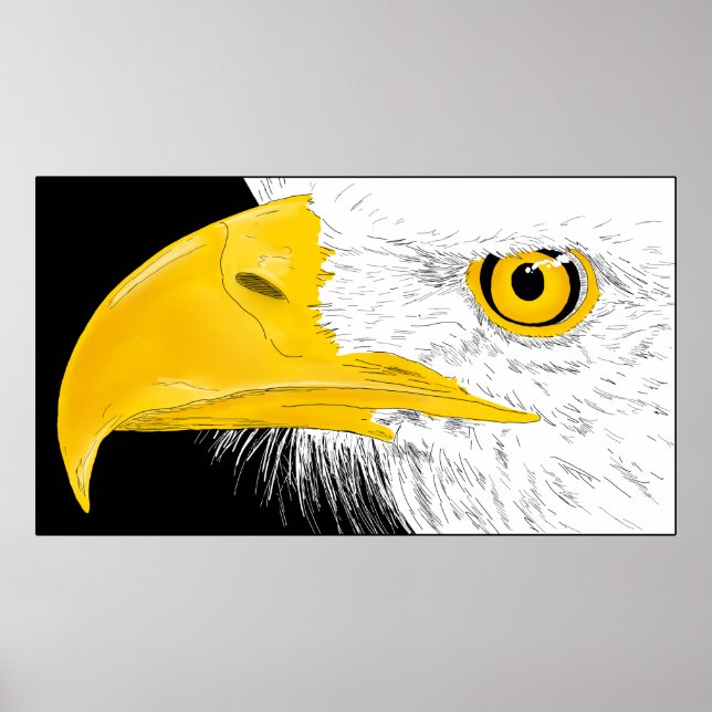 Eagle Line Art Poster (Framsidan)