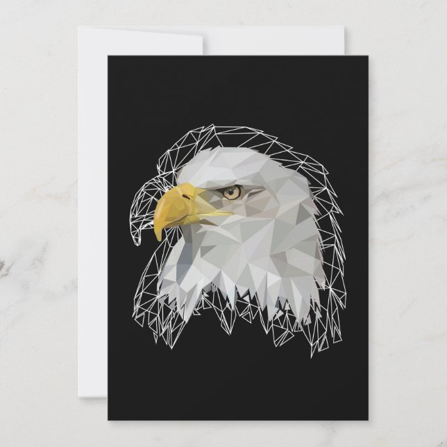 Eagle Lowpoly Tack Kort (Framsida)