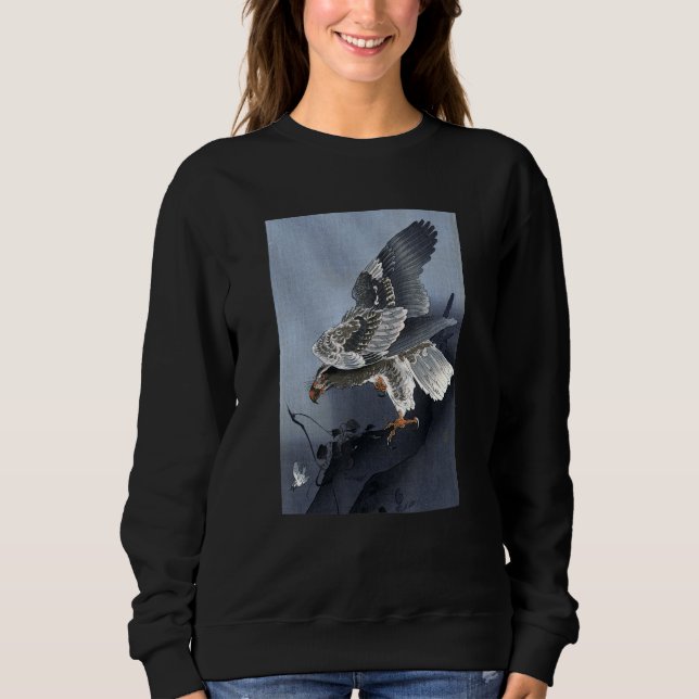 Eagle Lurking for Prey by Ohara Koson T Shirt (Framsida)