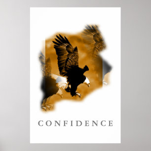 Eagle Motivational Confidence Art Poster
