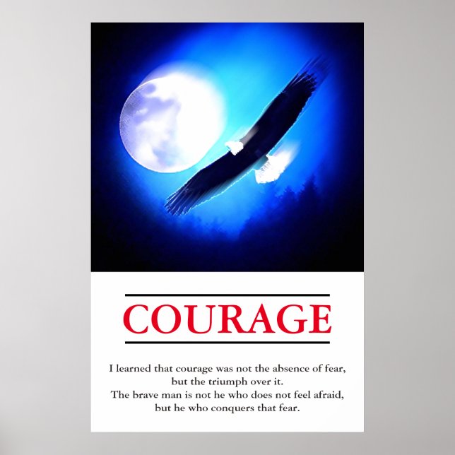 Eagle Motivative Courage Pop Art inspiration Poster (Framsidan)