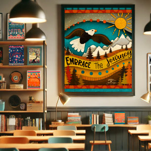Eagle Mountains inspiration citerar Modern liggand Poster