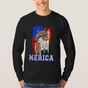 Eagle Mullet 4:e juli amerikanska Flagga Stars Str T Shirt
