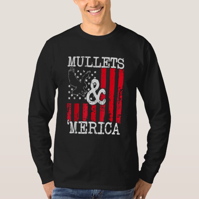 Eagle Mullet 4:e juli Merica American Flagga Wome T Shirt (Framsida)