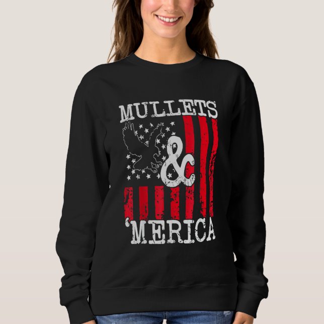 Eagle Mullet 4:e juli Merica American Flagga Wome T Shirt (Framsida)