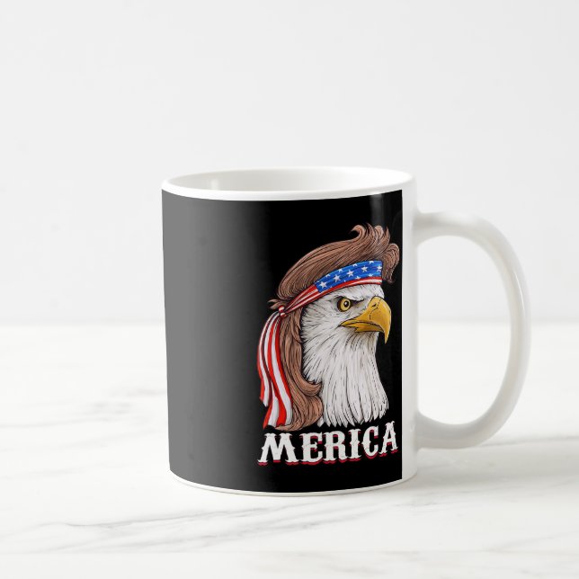 Eagle Mullet 4:e juli USA Amerikanska Flagga Meric Kaffemugg (Höger)