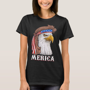 Eagle Mullet 4:e juli USA Amerikanska Flagga Meric T Shirt
