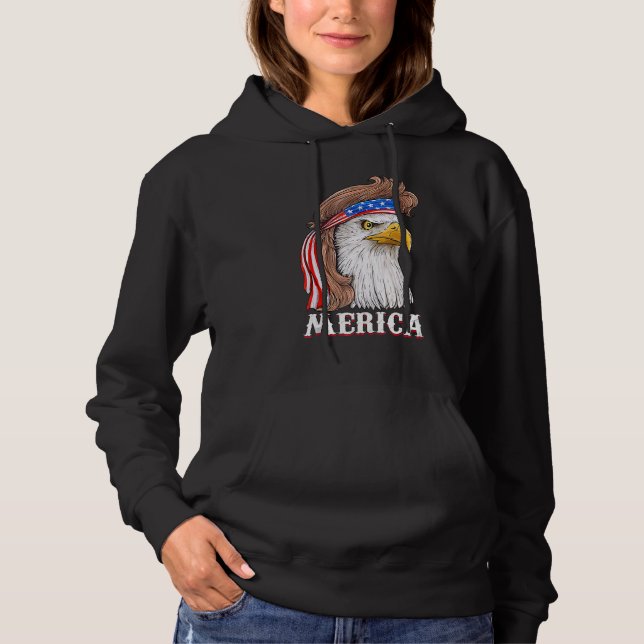 Eagle Mullet 4:e juli USA Amerikanska Flagga Meric T Shirt (Framsida)
