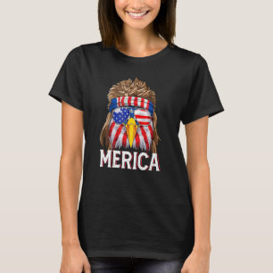 Eagle Mullet 4:e juli USA Amerikanska Flagga Meric T Shirt