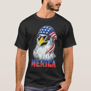 Eagle Mullet 4:e juli USA Amerikanska Flagga Meric T Shirt