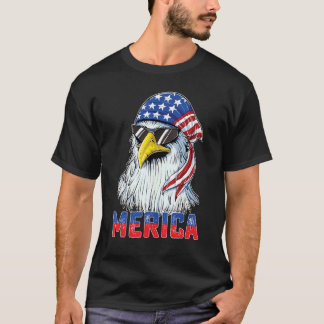 Eagle Mullet 4:e juli USA Amerikanska Flagga Meric T Shirt