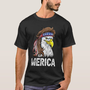 Eagle Mullet 4:e juli USA Amerikanska Flagga Meric T Shirt