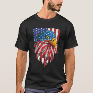 Eagle Mullet Merica Manar 4:e juli Amerikanska Fla T Shirt