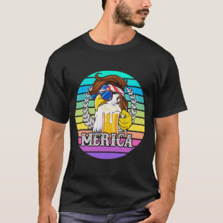 Eagle Mullet Merica Manar Beer 4:e juli T Shirt
