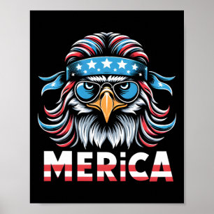 Eagle Mullet Sungles Merica Usa American Flagga 4: Poster