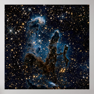 Eagle Nebulas skapelarpelare i Infrars Poster