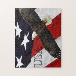 Eagle och American Flagga USA Pussel