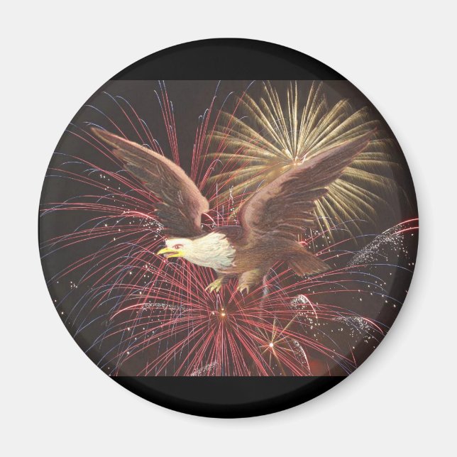 Eagle och Fireworks Magnet (Framsidan)