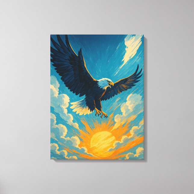 Eagle of the Sun Wall Art – Majestic Freedom Canvastryck (Framsida)