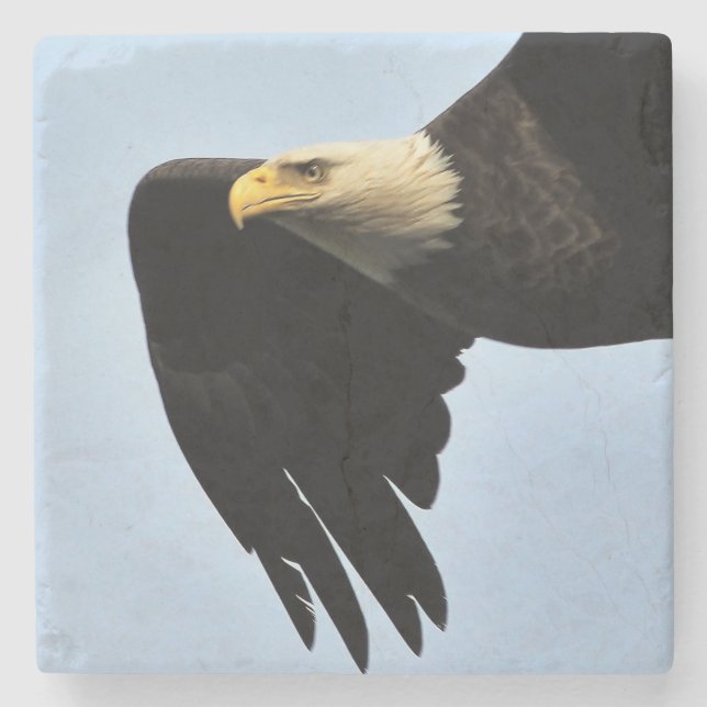 Eagle Öga Porträtt Stenunderlägg (Framsidan)