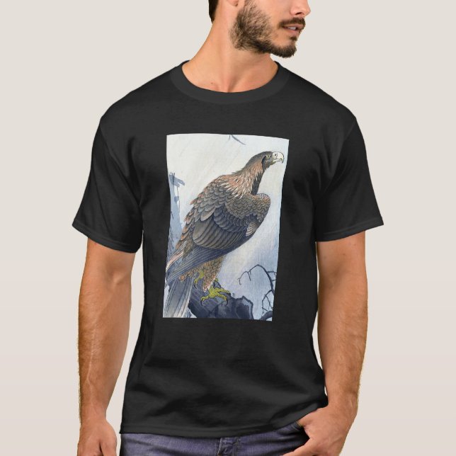 Eagle on Tree Branch by Ohara Koson T Shirt (Framsida)
