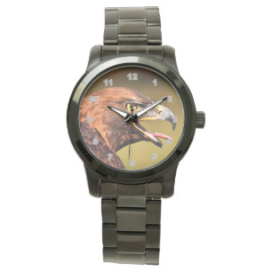 Eagle Oversized Black Bracelet manarnas vaktur Armbandsur
