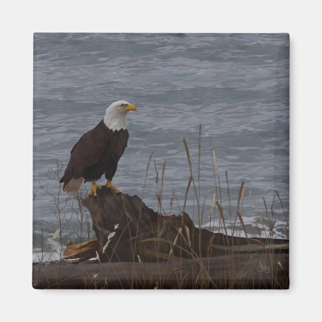Eagle på South Beach Magnet (Framsidan)