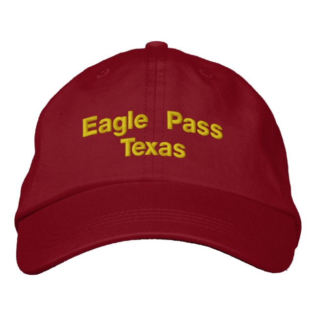 Eagle-pass Texas Broderad Keps (Framsida)