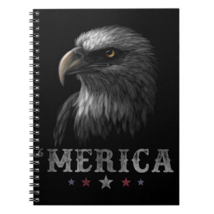 Eagle Patriotic Merica 4:e juli Amerikanska USA Anteckningsbok
