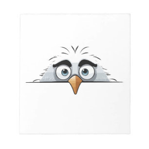 Eagle Peeking Cute Adsible Funny Animal Tecknad Anteckningsblock