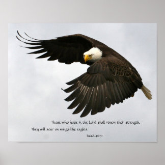 Eagle Photo med Bible Verse Poster